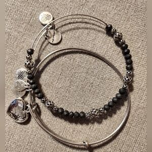 Alex and Ani set, Silver/Black